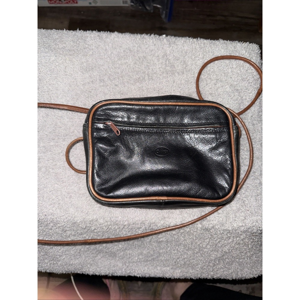 Calypso Italy black soft leather shoulder Crossbody Bag